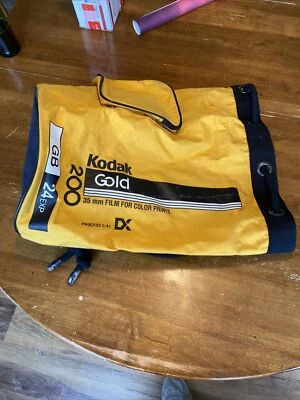 $20 • Buy Vintage Kodak Gold 200 Film Canvas Drawstring Promo Bag