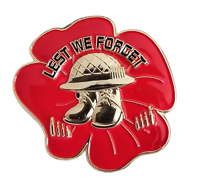 Veterans Never Forget Poppies Remembrance Pins Military Pin Badges Brooch • £4.59