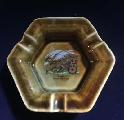 Vintage Irish Porcelain Ashtray Wade Co. Armagh   Jaunting-car  Ireland # Ip 634 • $6.40