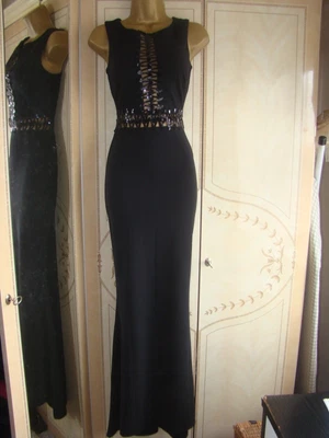 £19.99 • Buy  Black Prom Evening Sequin Maxi Dress Size 8 By Goddiva