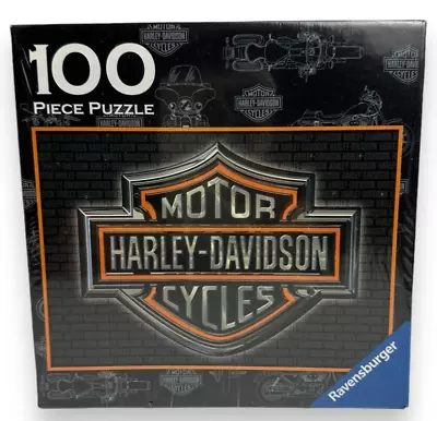 Ravensburger Harley Davidson Motorcycles 100 Piece Jigsaw Puzzle Bar And Shield • $11.99