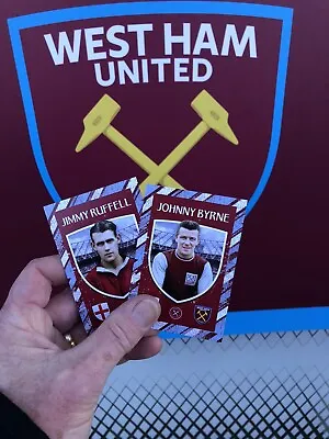 £1.99 • Buy West Ham LEGENDS Johnny Byrne & Jimmy Ruffell HAMMERS COLLECTABLE CARDS 2022/23