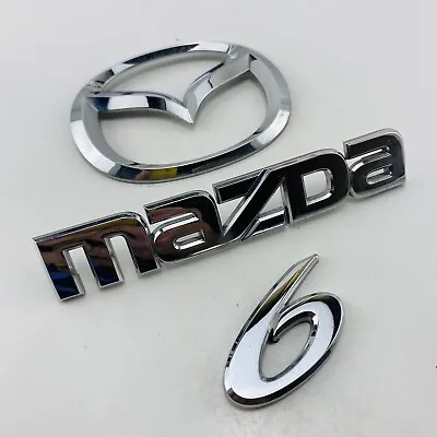 09 10 11 12 13 Mazda 6 Emblem Logo Symbol Badge Trunk Rear Set Chrome OEM F68 • $29.99