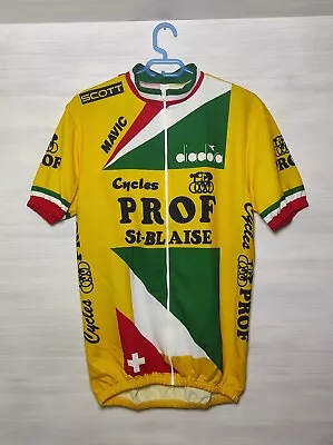 Diadora Mavic Bike Prof St-blaise Scott Shirt Cycling Jersey Soccer Size 7 • $45