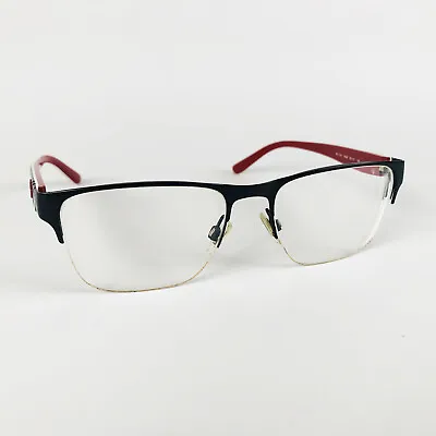 RALPH LAUREN Eyeglasses SATIN BLACK HALF RIM Glasses Frame MOD: PH1191 9038 • £28