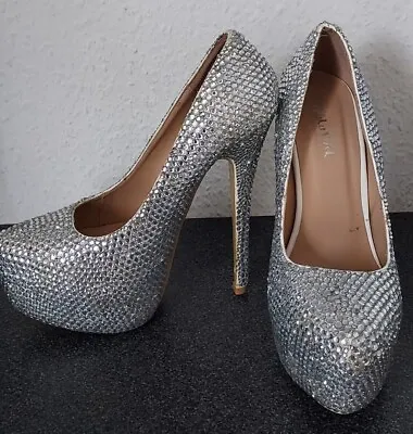 £60 • Buy Platform High Heel Diamond Encrusted Size 7 Perfect Statement Shoe Or Drag Queen