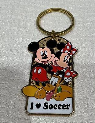 Disney’s Mickey And Minnie Mouse “I ❤️Soccer” Keychain • $5