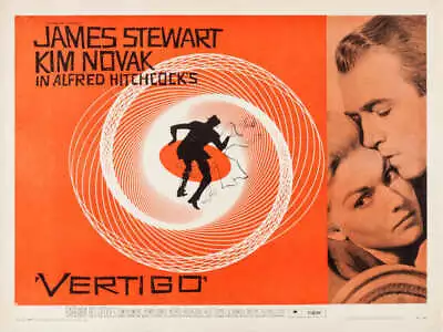 1958 VERTIGO VINTAGE ALFRED HITCHCOCK MOVIE POSTER PRINT STYLE B 18x24 9MIL  • $26.95