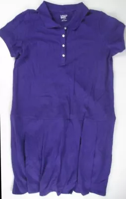 LANDS END Purple School Uniform Short Sleeve Mesh Polo Dress Girls 10+ Plus NEW • $21.50