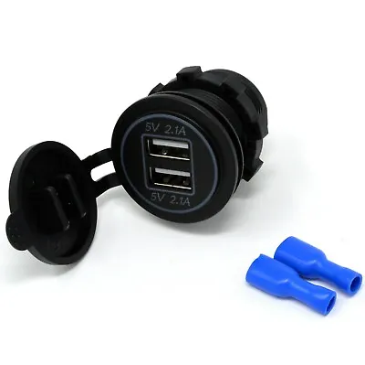 Dual USB Charger Socket Outlet For Car Boat Motorcycle Golf Carttruck • $9.73