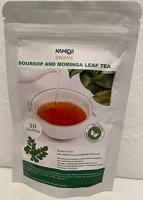 Organic Soursop And Moringa Leaves Tea Pack Of 30 Bags 100% Pure Leaves • $9.99