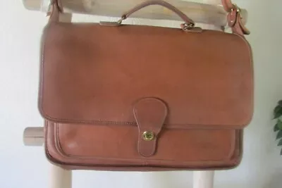 Vintage Coach Original Lexington British Tan Leather Briefcase/shoulder Bag Usa • $120