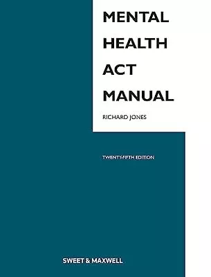 Mental Health Act Manual Jones Richard • £40.99