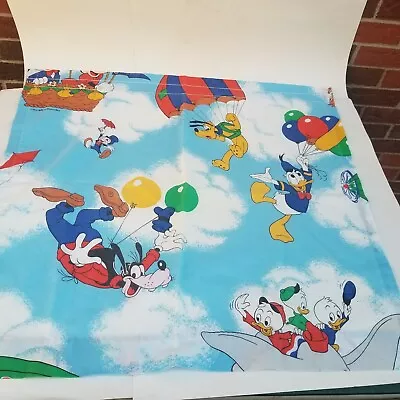 Vintage Walt Disney  Goofy Donald Balloons Cricket Fabric • $13.99