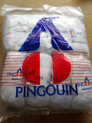 8 X Pingouin PAREO 100% Cotton Yarn White Sealed Pack • £12.50