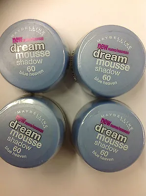 4 X Maybelline Dream Mousse Eye Shadow BLUE HEAVEN #60 NEW AND SEALED. • $44.19