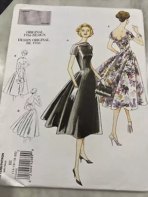 Vogue Vintage Pattern V1084 Original 1950s Midi Evening Flared Skirt Dress 14-20 • $9.03