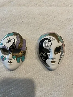 Mardi Gras Peacock Ceramic Masks • $15
