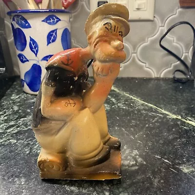 Antique 7inch  Popeye Chalkware Collectible Carnival Figurine Read Description • $30