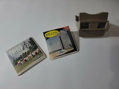 Vintage View-Master Viewer With Brazil And Sweden Slides • $33.95