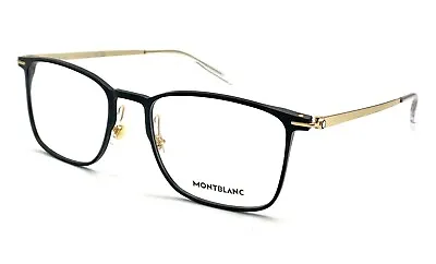 New Mont Blanc Mb 01930 002 Black Gold Authentic Eyeglasses Frames 55-20-145  • $124.62