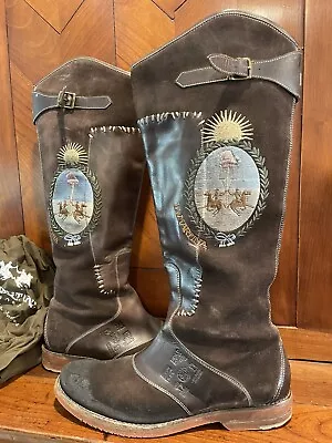 LA MARTINA WOMAN POLO BOOTS BROWN SUEDE SIZE 41 WORN ONCE / With DUST BAGS. FAB! • $120