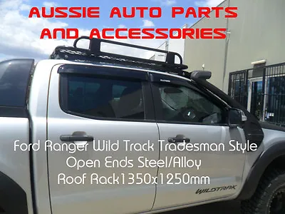 Open Ends Tradesman Style Steel Roof Rack 1350x1250mm For Ford Ranger WildTrak  • $676.04