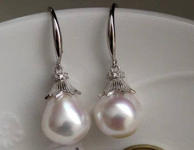 £8.24 • Buy Aurora Pinkish 13MM  Australian South Sea Pearl Earrings