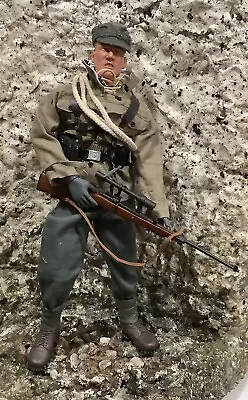 1/6 Dragon WWII Kit-Bash German Mountain Trooper Sniper W/Climbing Gear & Rifle • $60