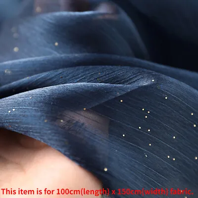 Glitter Shiny Mesh Fabric Tulle Voile Semi Sheer Net Sewing Craft Cloth • $12.57