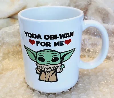 Baby “YODA OBI-WAN For Me” Coffee Mug Cup 11oz Double Sided-see Details NIB • $8.80