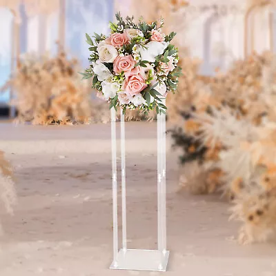 10x10  Acrylic Column Flower Stand Crystal Chains Geometric Wedding Centerpieces • $25.65
