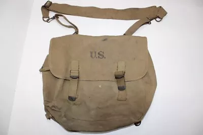 WW2 US Military Issue Officer Case Musette Shoulder Bag Backpack With Insert • $149.95