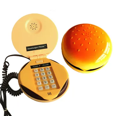 Novelty Hamburger House Phone - Wired Landline Burger Telephone For Home • £12.33