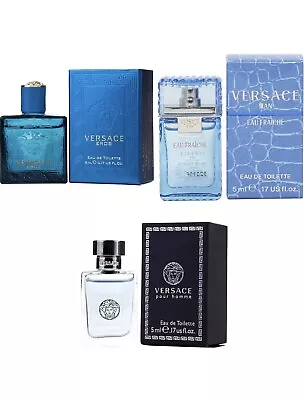 3pc Mini Gift Set Versace Eros Men Man Eau Fraiche Pour Homme 5ml/0.17ozNEW! • $26.99