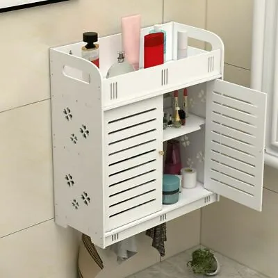 £14.89 • Buy 3 Tier Floating Storage Shelf Shower Caddy Rack Organizer Bathroom Cabinet White