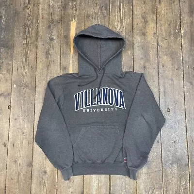 Champion Hoodie Y2K Villanova University Training Sweatshirt Grey Mens Small • £20