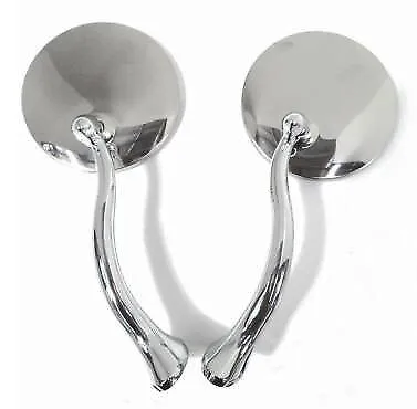 $169.95 • Buy 4  Stainless Steel Door Swan Neck Side Mirrors Street Hot Rod Chevy Ford Dodge