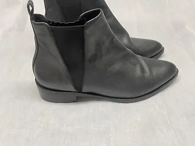 Vera Gomma Stelle Monelle Gray Leather Ankle Boots Size 39 Made In Italy • $39.95