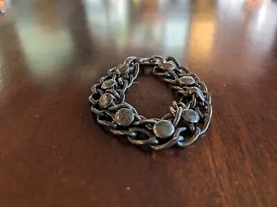 Vintage 925 Sterling Silver Jewelry Large Link Chain Bracelet 6 1/2 In. J6 • $19.99