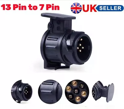 Adapter Connector 13 To 7 Pin Car Auto Adapter Plug For Trailer Coupling Socket • £5.99