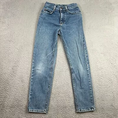 VTG Lee Jeans Womens 12 Reg Blue Mom Hi Rise Taper 24x26 • $22.88