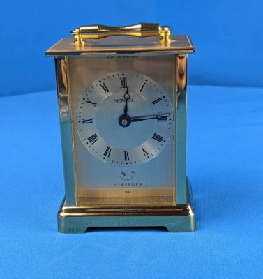 £10 • Buy Metamec Carriage Clock Powergen 1990 Battery Powered, Working