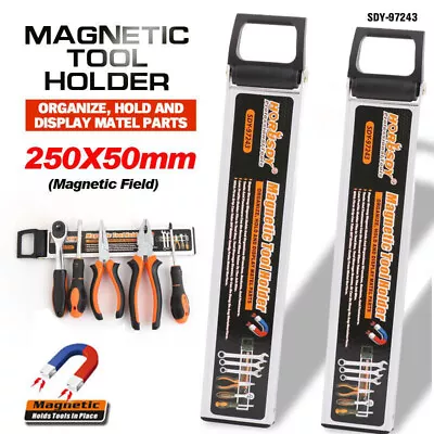 2x Magnetic Tool Holder Knife Rack Storage Utensil Kitchen Tool Wall Mount Bar • $21.99