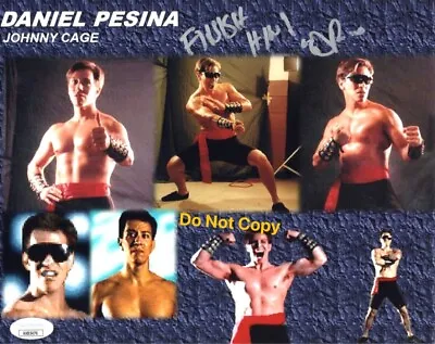 DANIEL PESINA Signed 8x10 Photo MORTAL KOMBAT Game Johnny Cage Scorpion JSA • $44.99