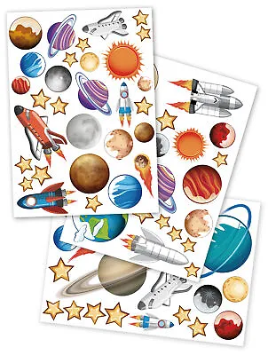 Space Wall Tattoo Sticker Foil Sticker Children's Room DIN A4 Y036 • £8.59