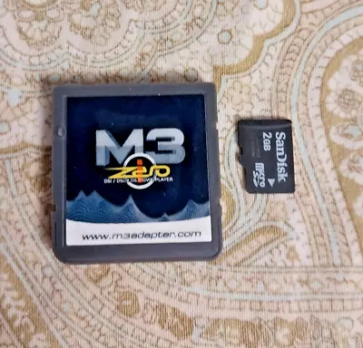 M3 Zero Cartridge For Nintendo DS Movie Player Adapter W 2GB MicroSD • $14.99