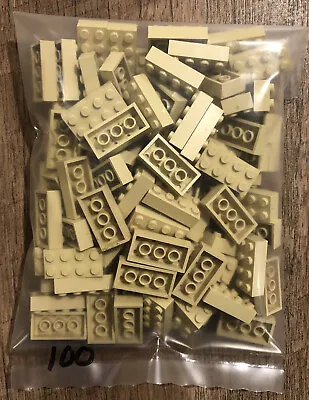 100 Pcs LEGO MODULEX 4x2 Tan Brick Architecture Model Building Vintage • $49.95