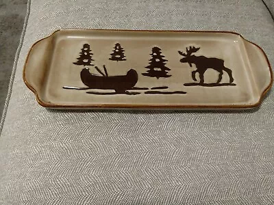 Woodland Collection Moose/Canoe/Trees 18  X 7  Serving Tray • $17.99