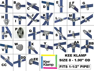 SIZE-8 KEE KLAMP Pipe Clamp Fitting Handrail System Railing Structure Connectors • $18.99